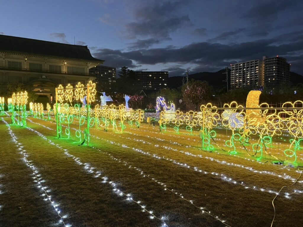 琵琶湖大津館のイルミネーションの様子